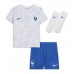 Frankrike Adrien Rabiot #14 Replika Babykläder Borta matchkläder barn VM 2022 Korta ärmar (+ Korta byxor)